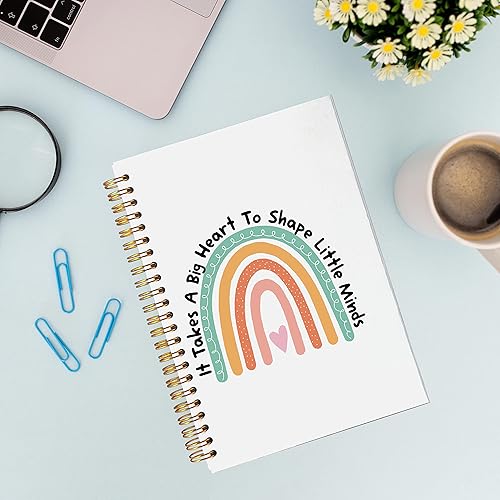 Miniatura 9 de VNWEK Cuaderno de espiral con texto en inglés "It's a Good Day to Teach Tiny Humans" de 5.5 x 8.3 pulgadas, cuaderno bohemio con espiral de tapa