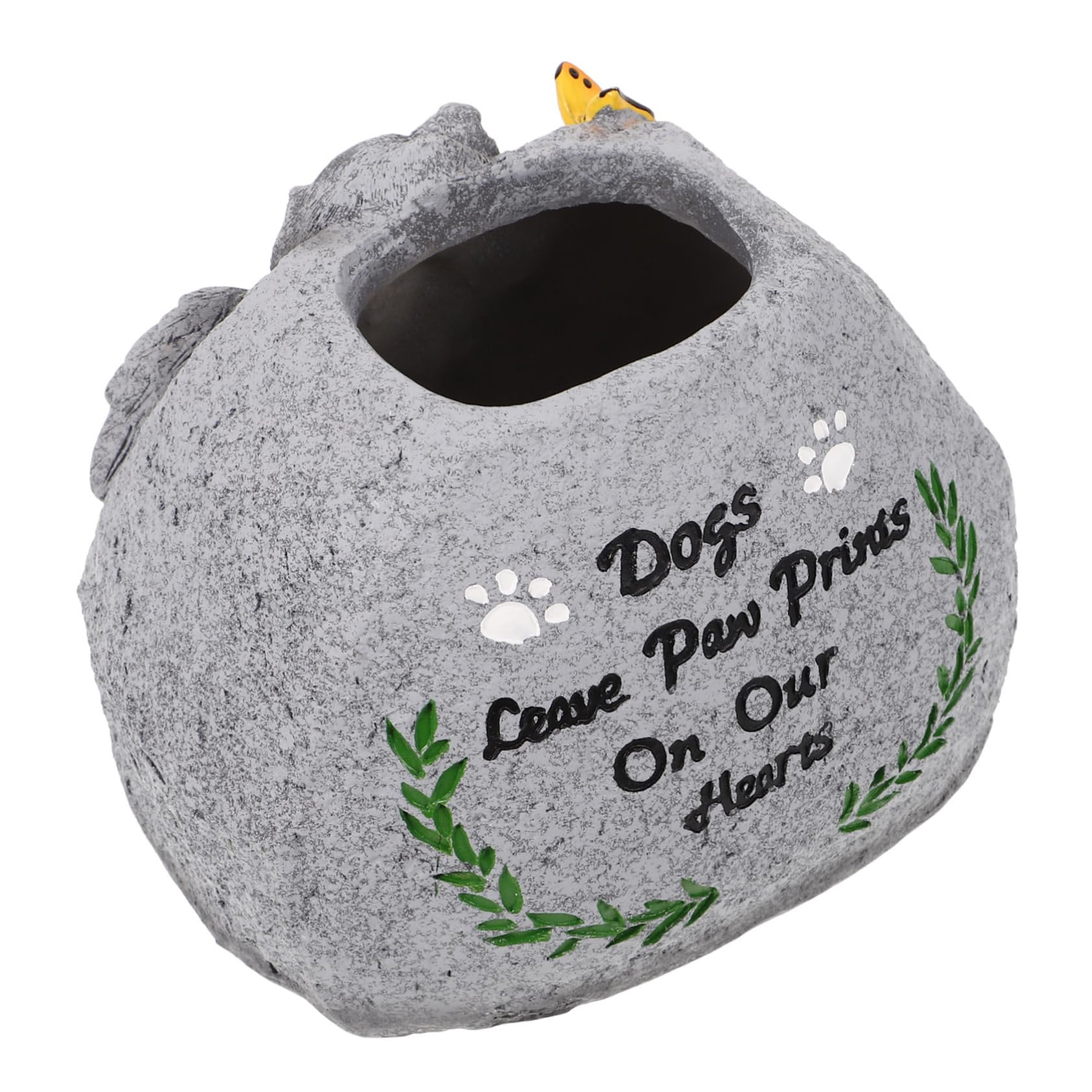 Pot de fleurs en résine pour chien avec finition soignée de décoration de jardin extérieur