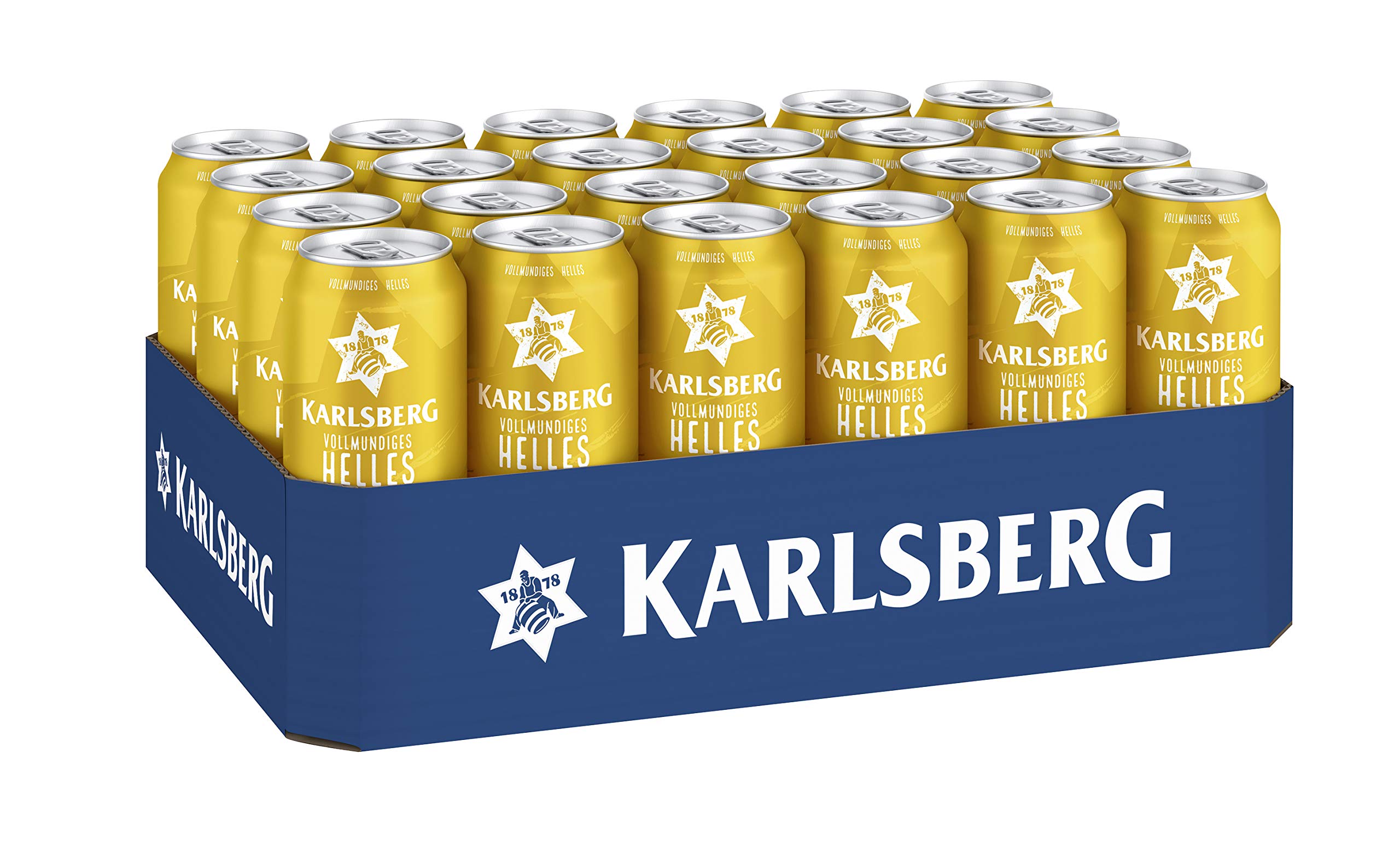 Karlsberg Helles - lecker vollmundig (24 x 0,5l Dose) - EINWEG - inkl. 6 Euro DPG Pfand