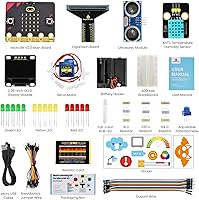 Vista 3 de KEYESTUDIO Micro:bit Kit básico de inicio para adolescentes y principiantes - Kit de aprendizaje electrónico con sensores, LED y tutoriales