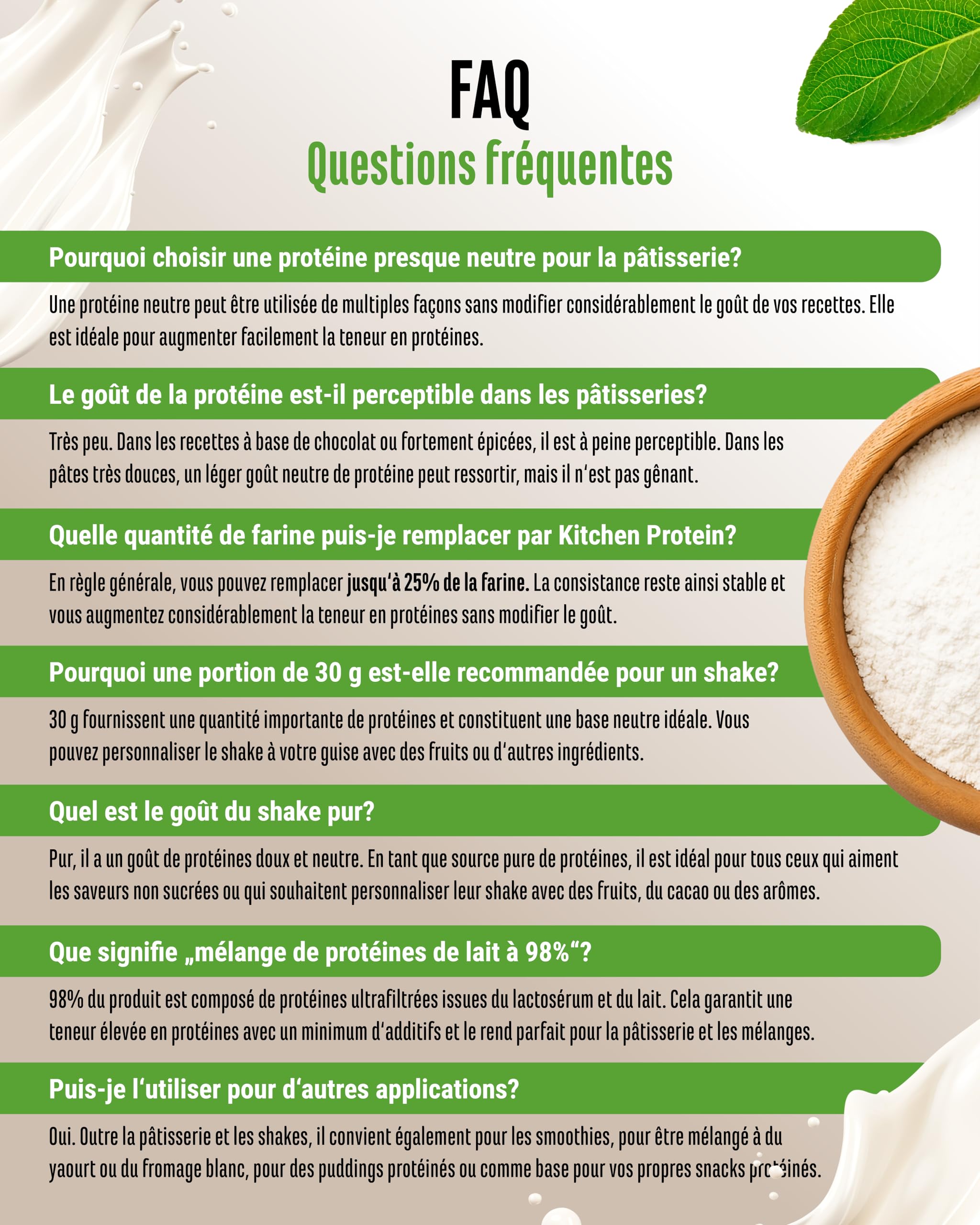 Yummy Kitchen - Protéines pour Cuisiner & Pâtisser - 1000 g de Poudre Protéinée - 82% de Protéines, Résistante à la Chaleur, avec Lactase, Low Carb, Low Sugar, Neutre, sans Gluten & sans Arômes Artif