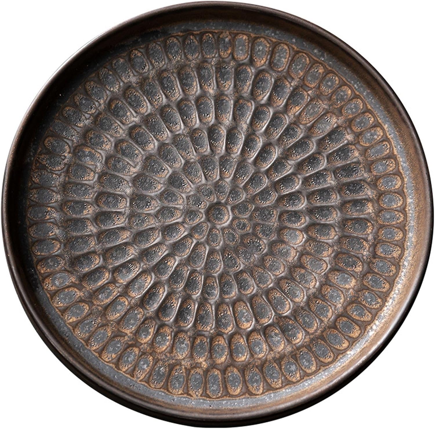 Japanese Glaze Pot Holder, Rough Pot Saucer, Pot Pad, Mini Retro Ceramic Dry Brewing Pot Saucer-Color1