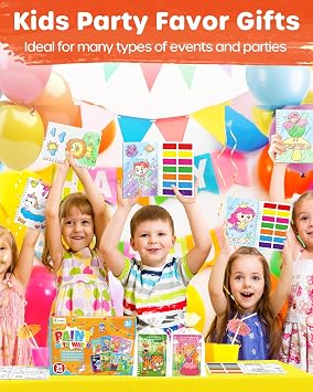 D-FantiX 24 Pack Paint with Water Coloring Books, Party Favors Bulk Gifts