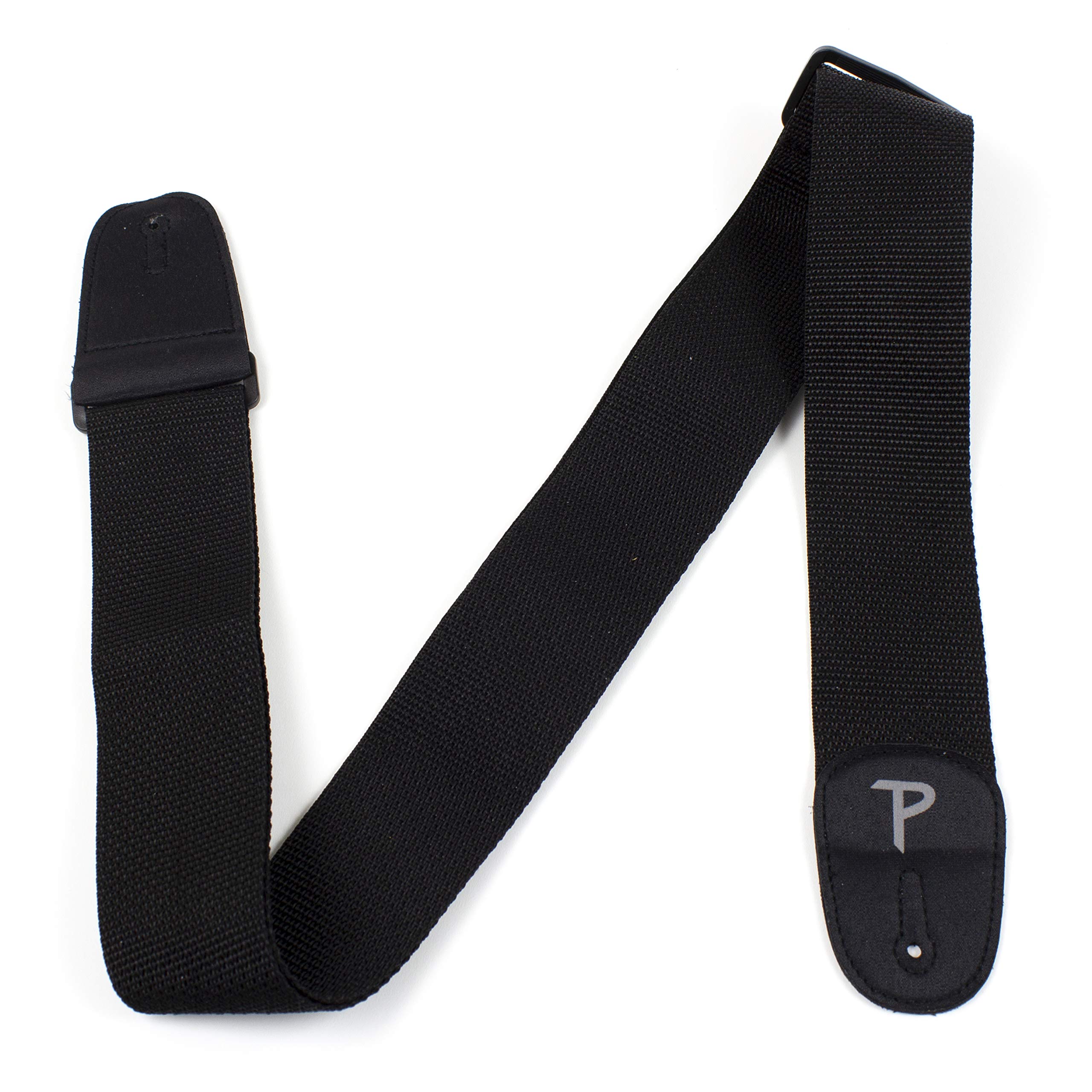 Sangle En Polyester Pour Guitare Perri PLNWS201B - Noire, Ajustable Et Confortable