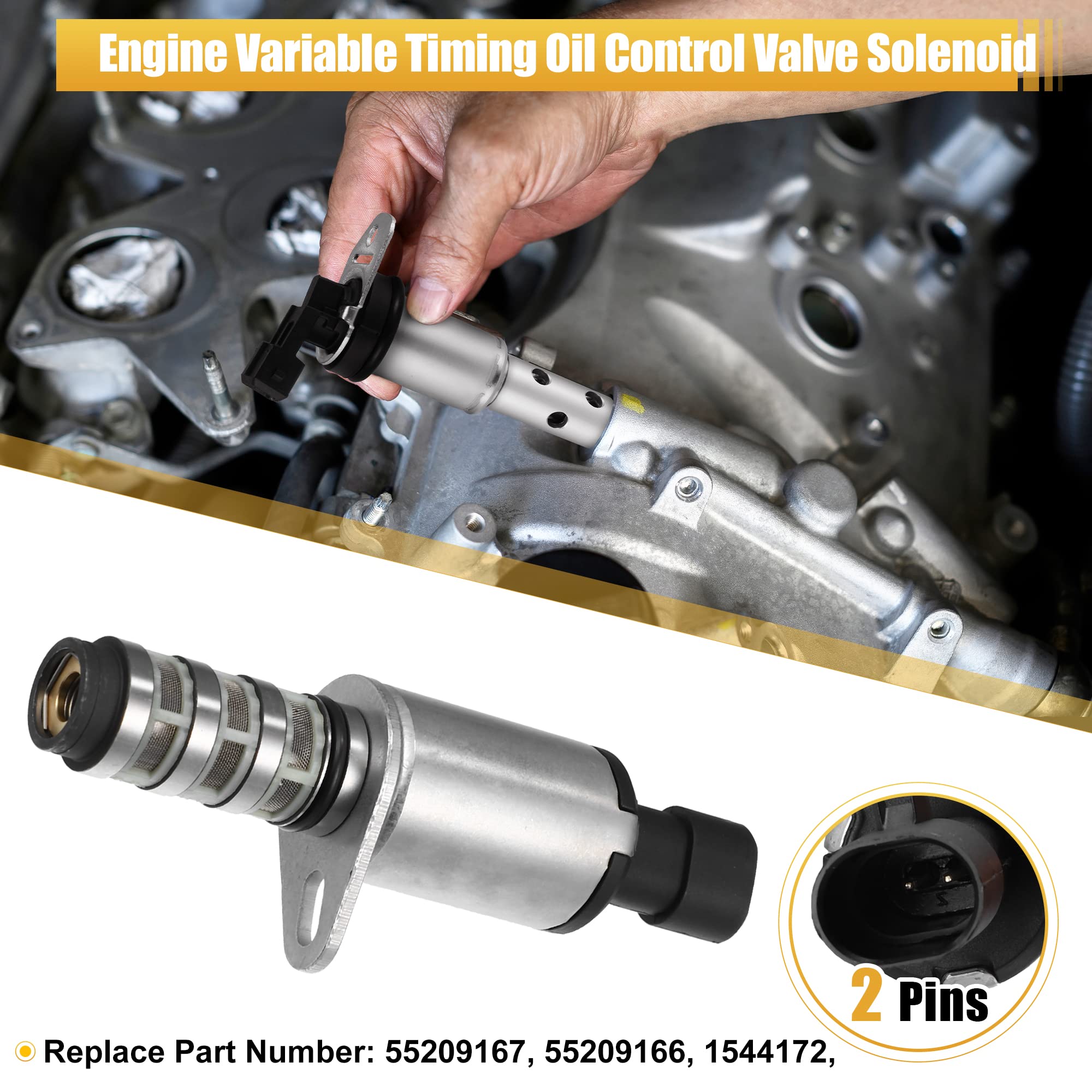 A ABSOPRO 55209167 Olio Controllo Variabile Valvola Fasatura VVT Solenoide per Ford