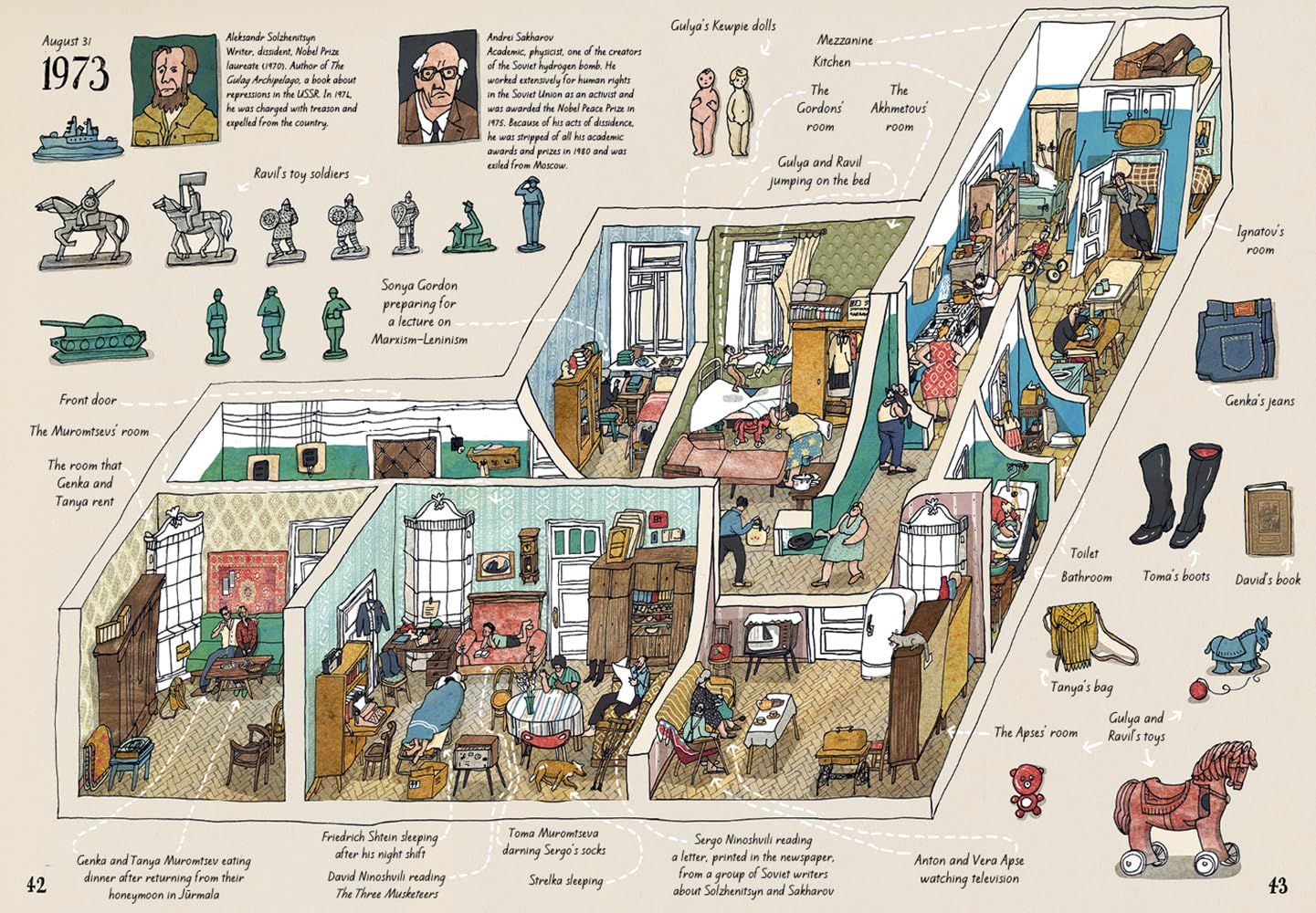 The Apartment: A Century of Russian History: 1: by Alexandra Litvina (Author), Anna Desnitskaya (Illustrator)