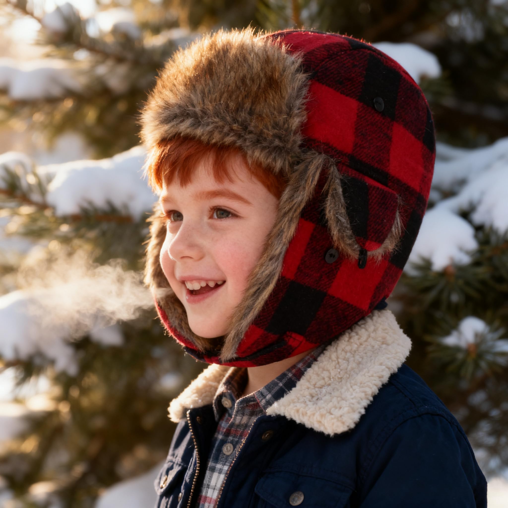 Gorro de invierno para niños, para exteriores, cálido, resistente al viento, Ushanka, sombrero de aviador, forro polar, gorra de esquí para niños y niñas, 1T-8T