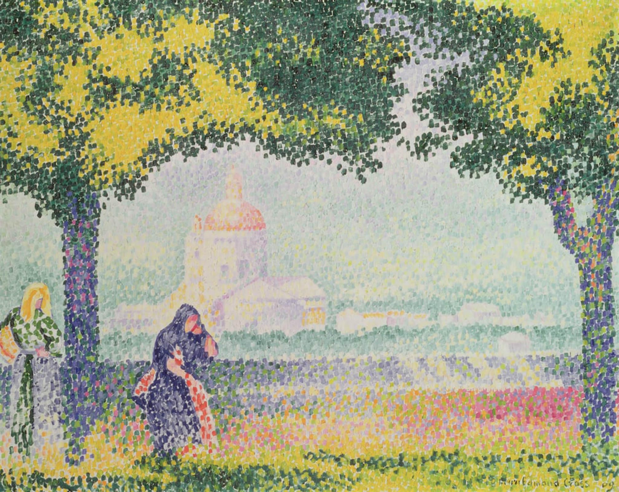 POSTERIIk Vintage Art Print Images Pictures Print View of the Church of Santa Maria Degli Angeli Near Assisi by Henri Edmond Cross Modern Colour Posters for Office Home Decor 60x90cm