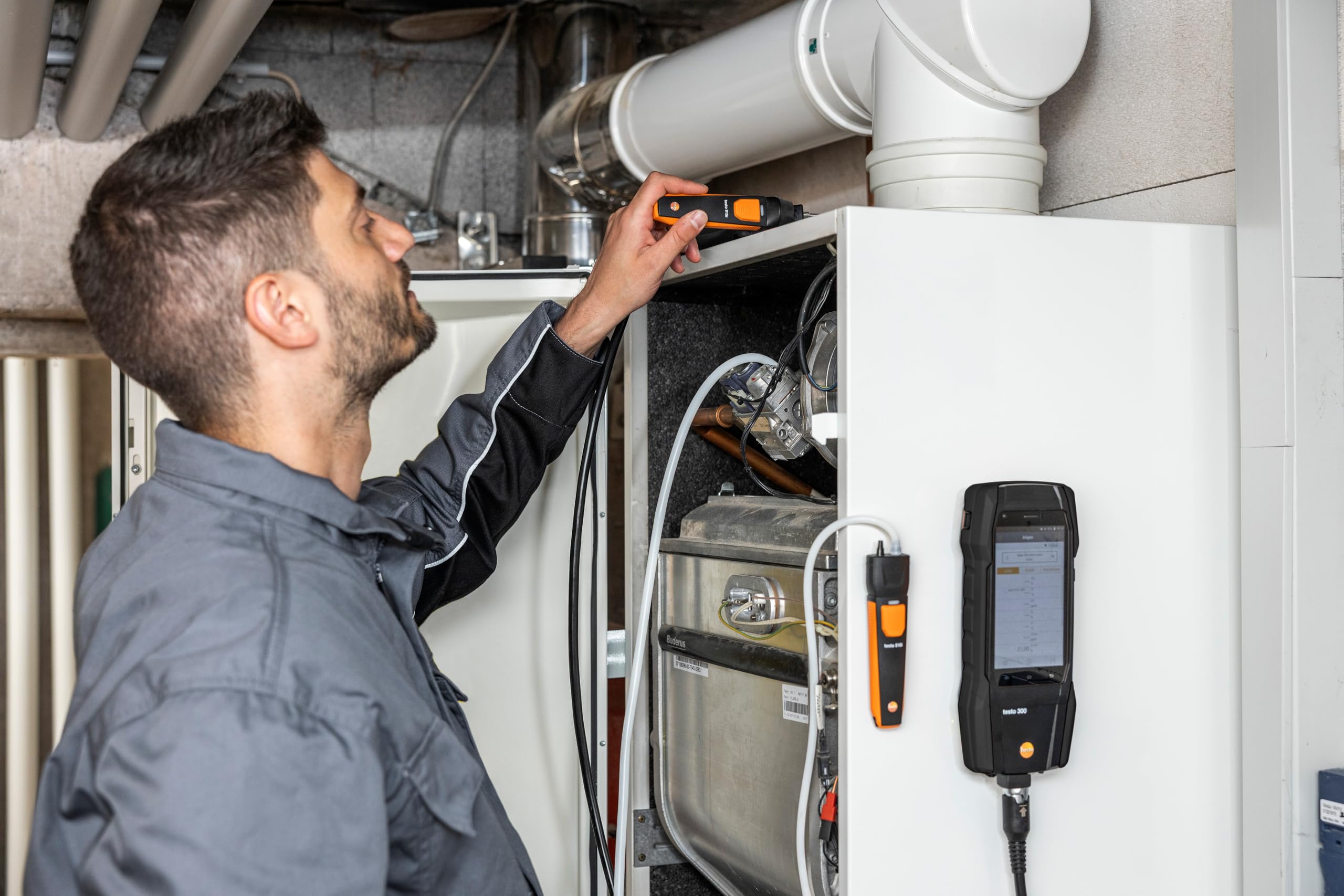 testo Kit avanzado de analizador de gases de combustión más de 300