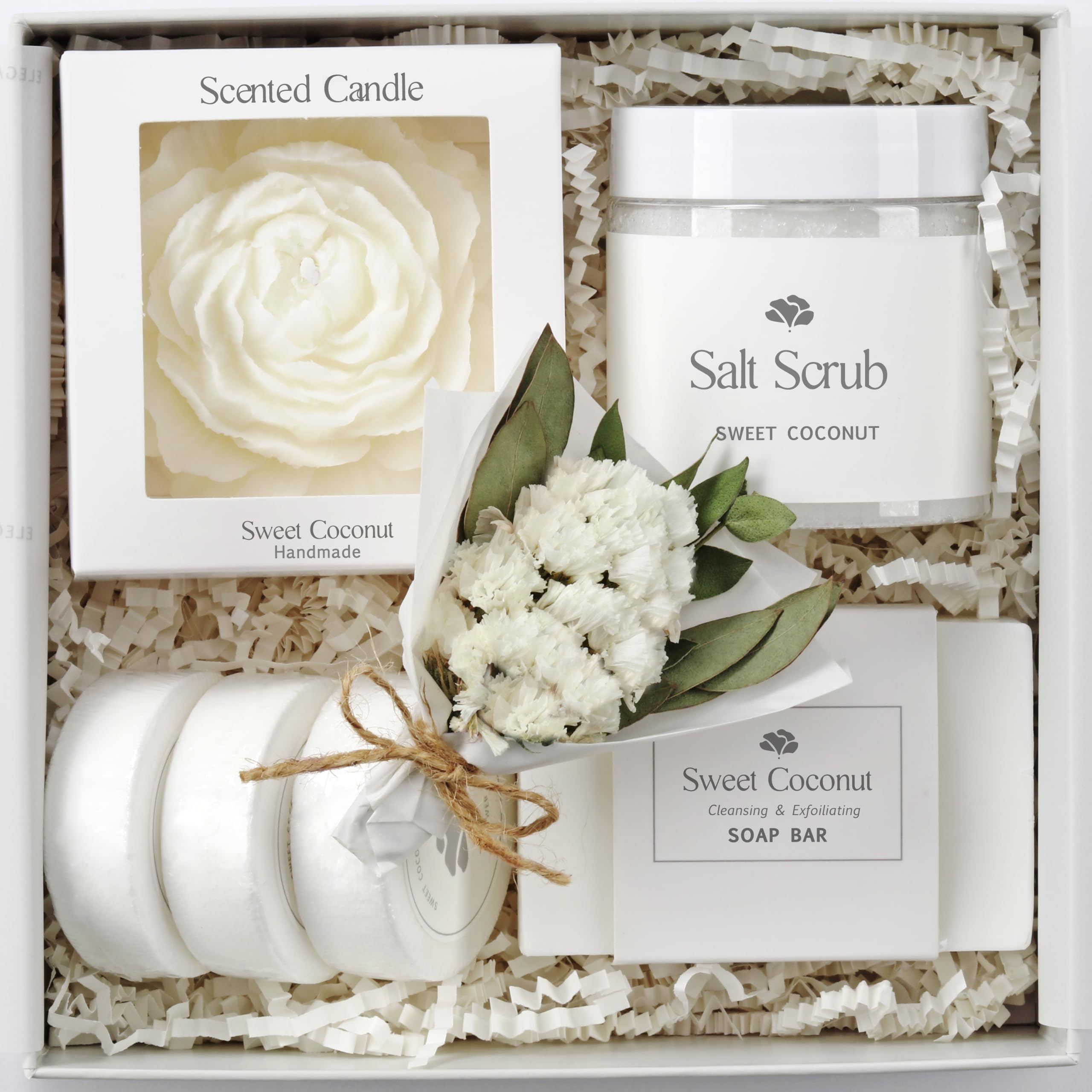 LaurGifts Dolce Cocco Spa Box – Cestino regalo di compleanno per donne, sorella, mamma, moglie – Scatola regalo di compleanno per lei – Cestino regalo per donne – Idea regalo di compleanno