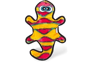 TrustyPup Dog Toys Durablez Plush Squeaky Gecko - Orange