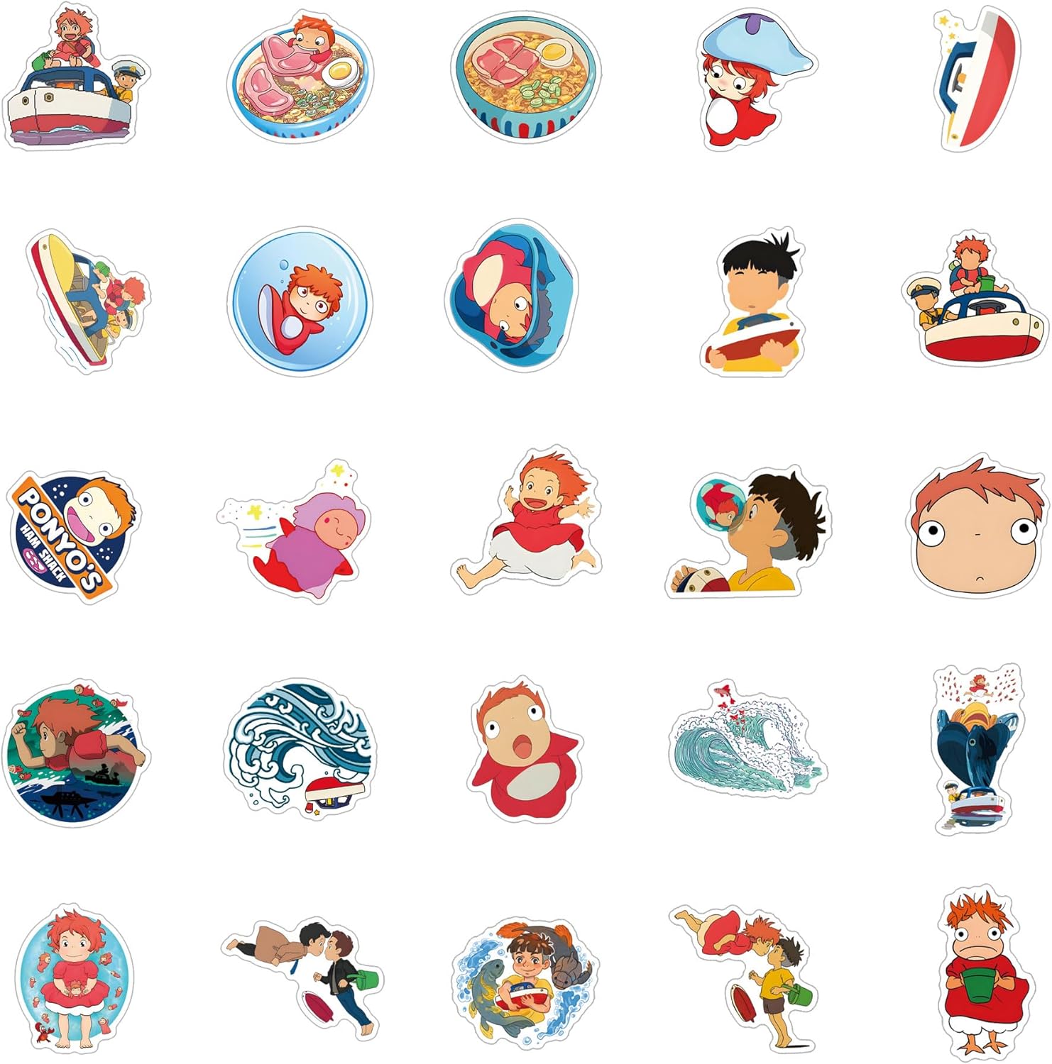 56pcs Cartoon Japanese Anime Goldfish Princess Stickers for Vinyl Stickers, Water Bottles, laptops, Phones, Skateboards, DIY Decorative Products, Events, Parties