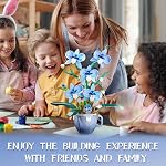 Blue Orchid Flower Building Set for Adults, Coffee Cup Orchid Botanical Collection Plant Building Kit, Home and Office Decor Gift for Christmas, Valentines, Birthday, 567PCS