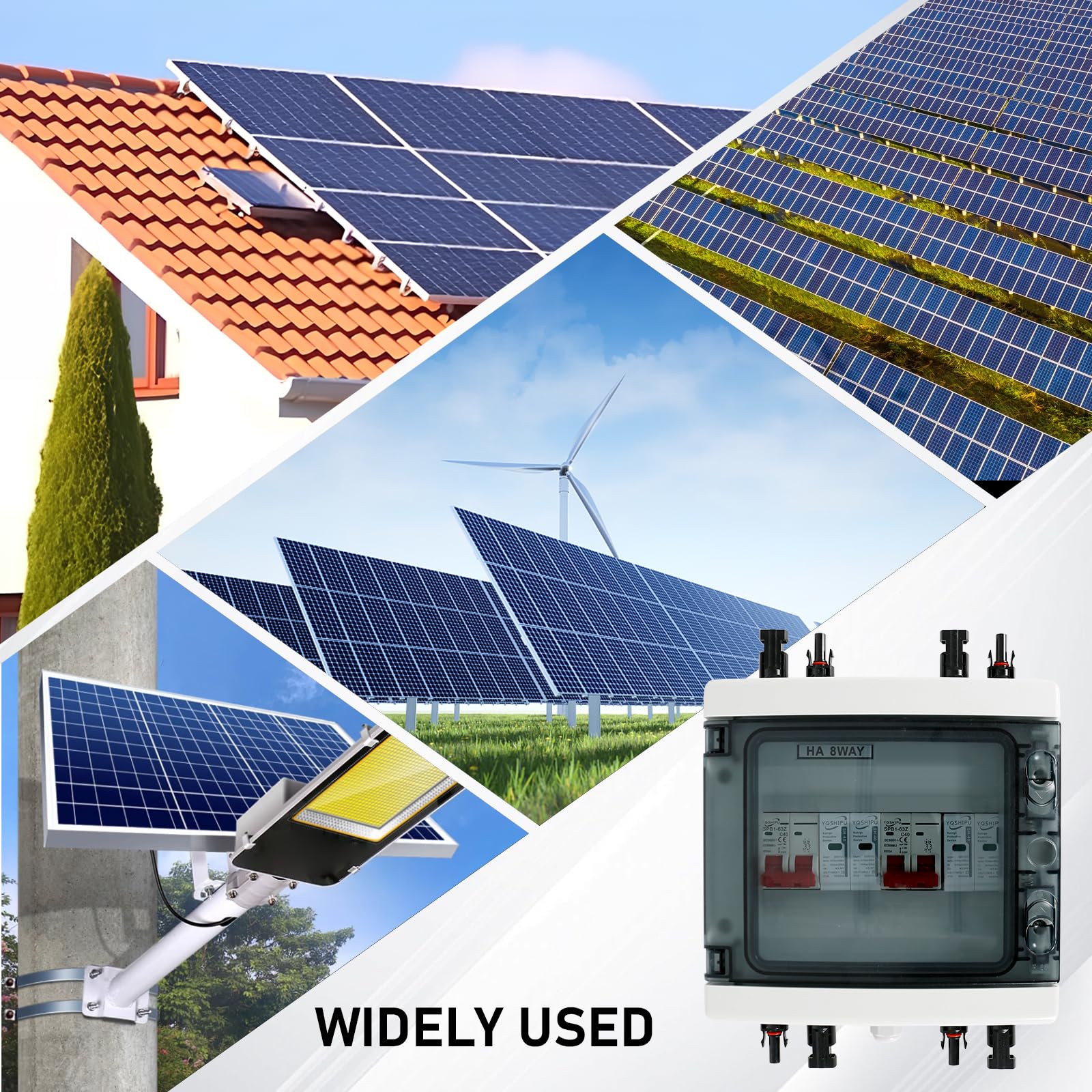 Überspannungsschutz PV, Überspannungsschutz PV Anlage, Blitzschutz PV, DC Überspannung 500V/40A, PV Anschlusskasten 2 in 2 out, PV Circuit Breaker Solar Anschlusskasten, Trennschalter Solar