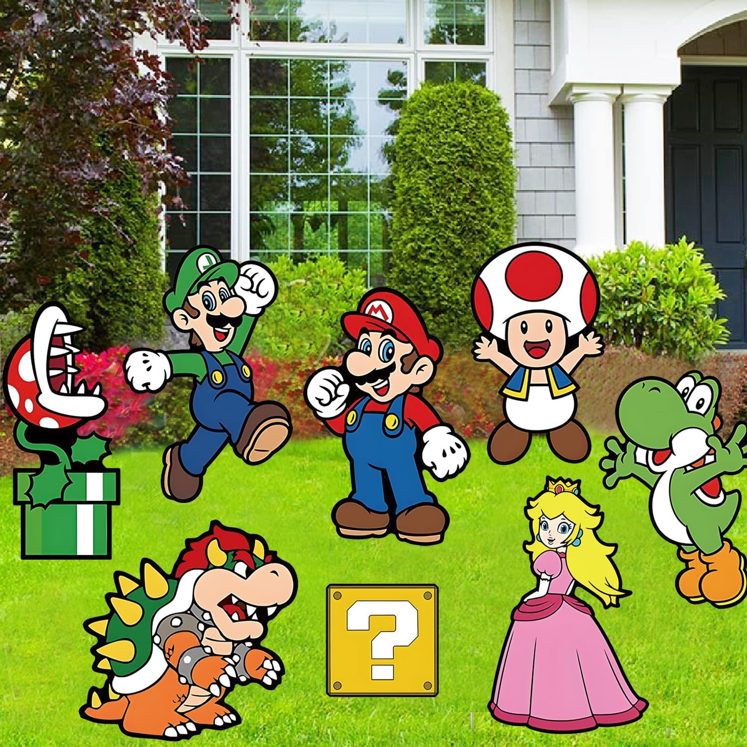 Mario Birthday Decorations, 8Pcs Mario Birthday Party