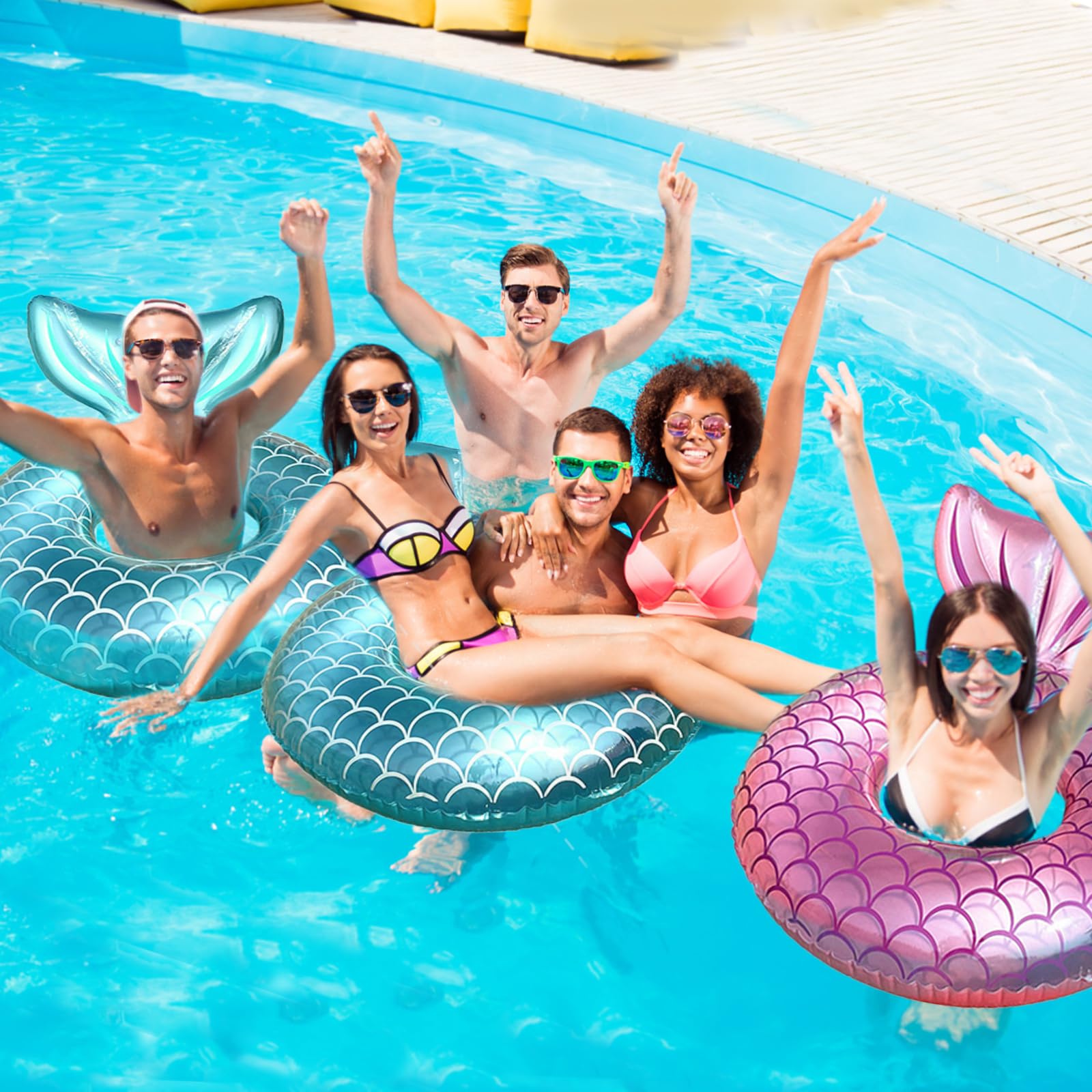 Leisei - Bouée Pastèque, Anneau de Natation, Jouet d'été pour Piscine, Bouée Gonflable