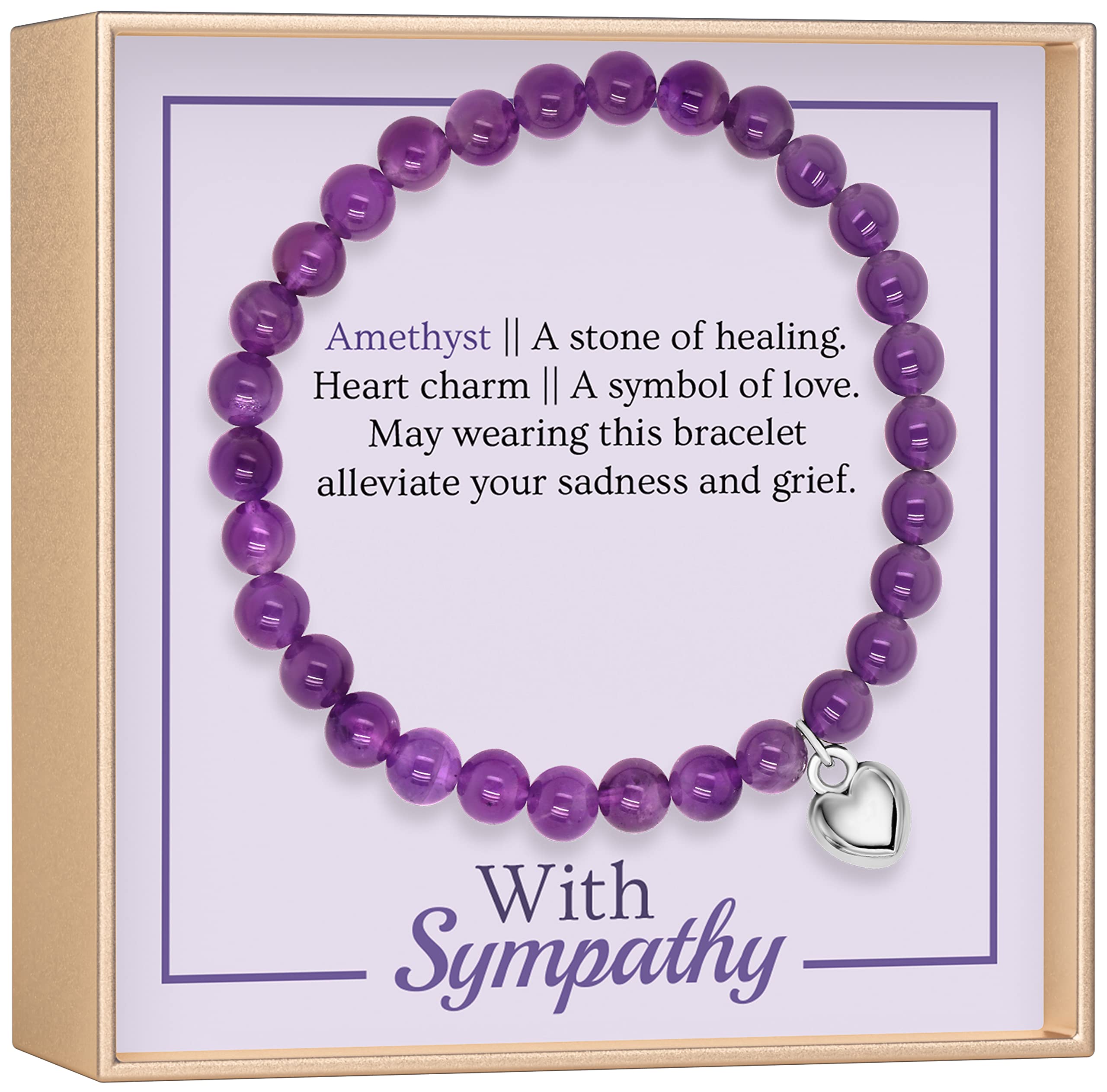 OLGAS GEMS Sympathy Gifts for Loss of Mom - Memorial Gift In Memory of a Loved Mother, Father, Husband, Daughter, or Son - Bereavement Remembrance Bracelet With a Beautiful and Sentimental Card