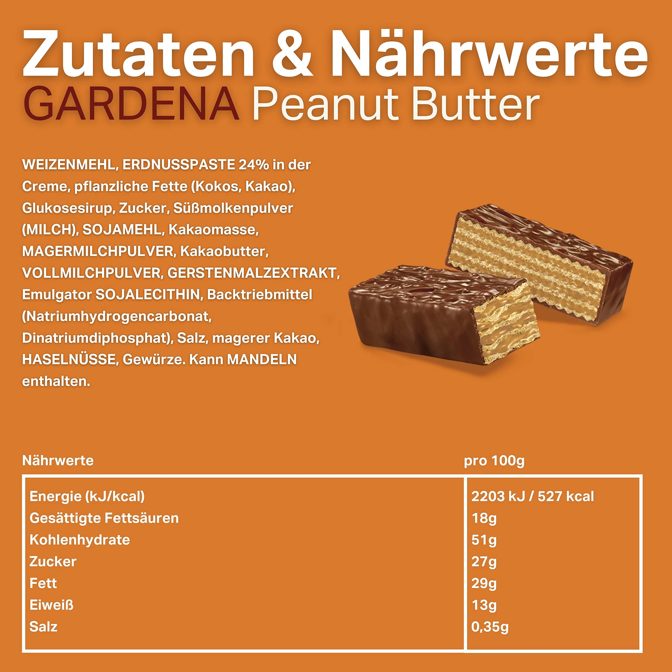 Biscotti Loacker Gardena Peanut Butter Burro D'arachidi Expo 25 Pezzi da 38 g