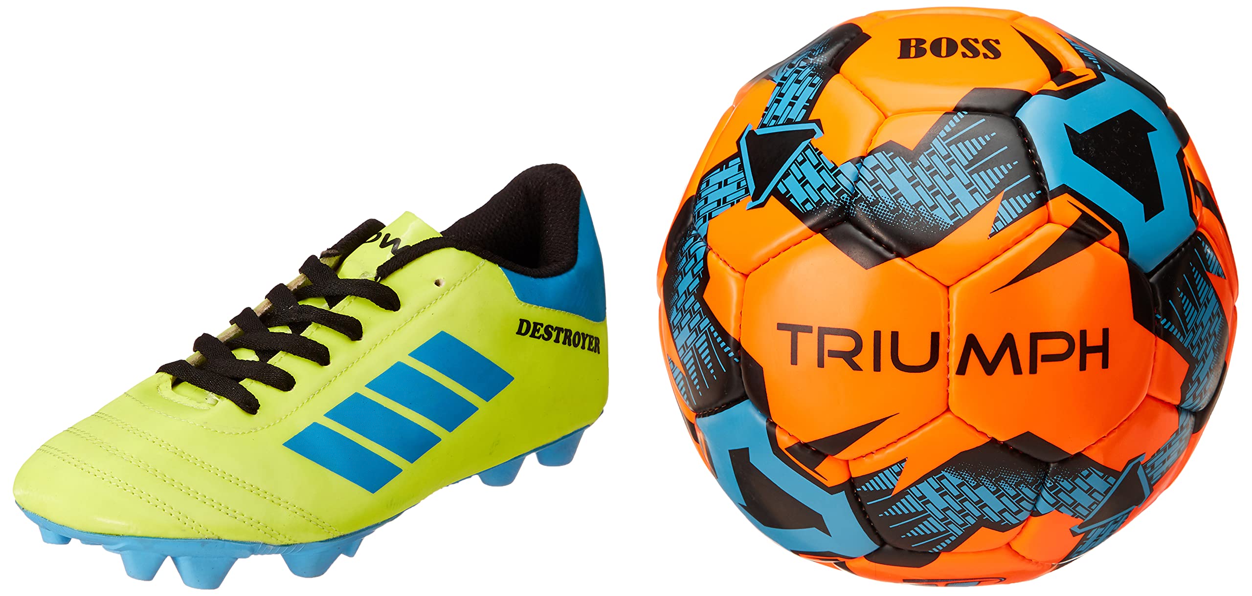 triumph Football Pvc Boss Orange With Gowin Football Shoe Destroyer Cyan Size-4-picture-29