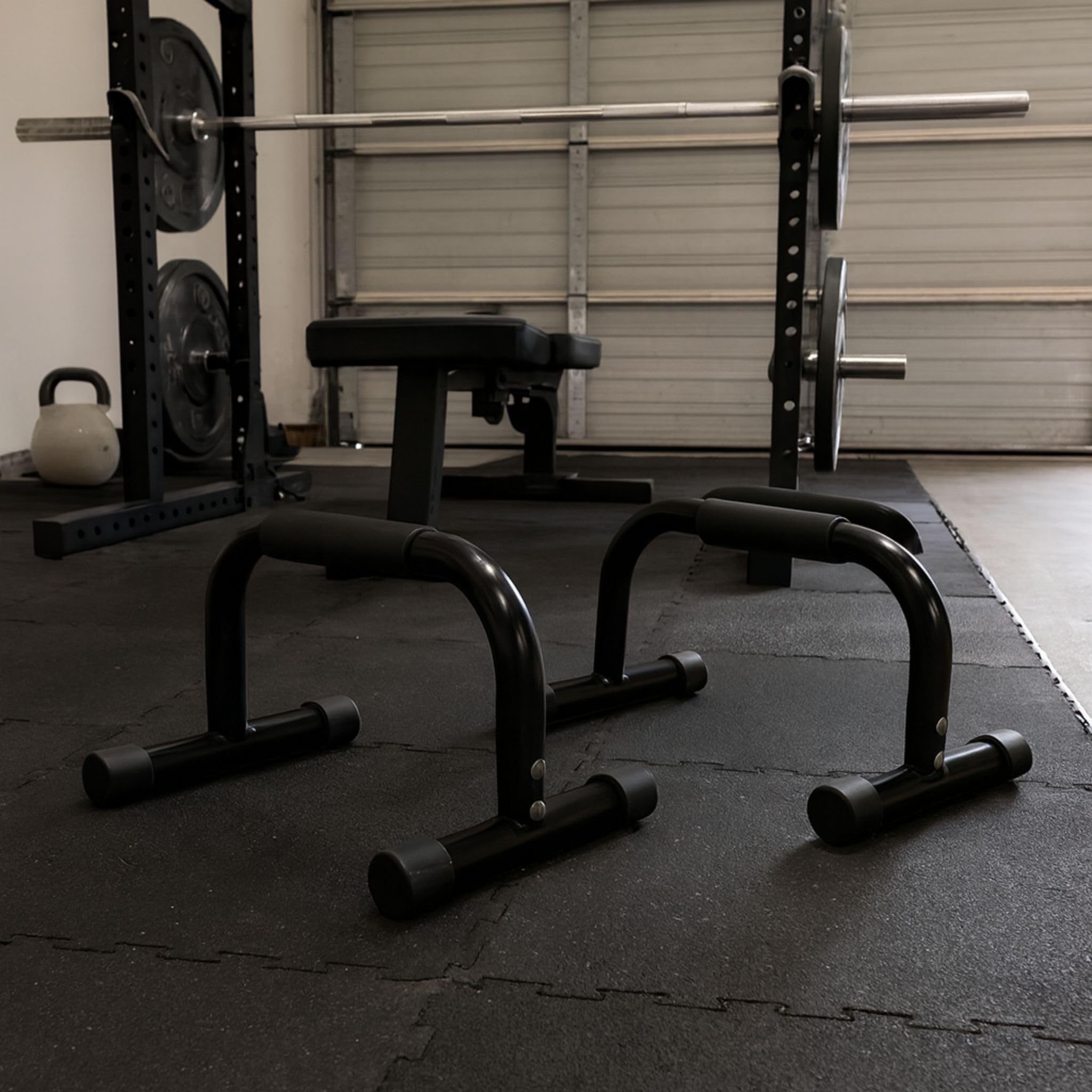 Cannons UK Barre parallele basse (coppia) – Barre per esercizi calistenici e flessioni in ferro resistente con piedini antiscivolo per uso domestico in palestra, studio e PT