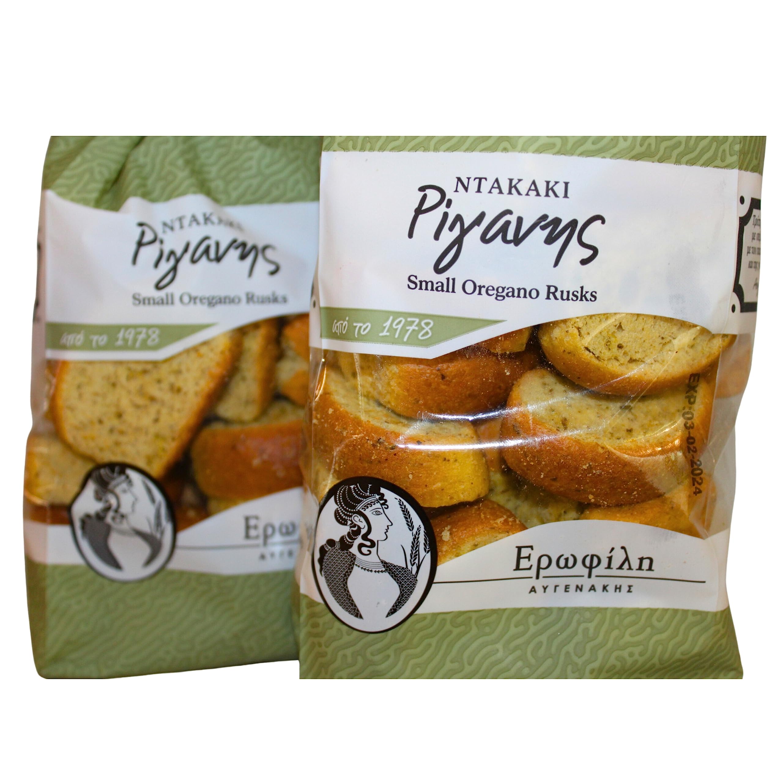 Erofili Galletas Tradicionales de Creta con Orégano | Biscotes Griegos Artesanales de Creta | Receta Familiar desde 1978 | Sin Conservantes