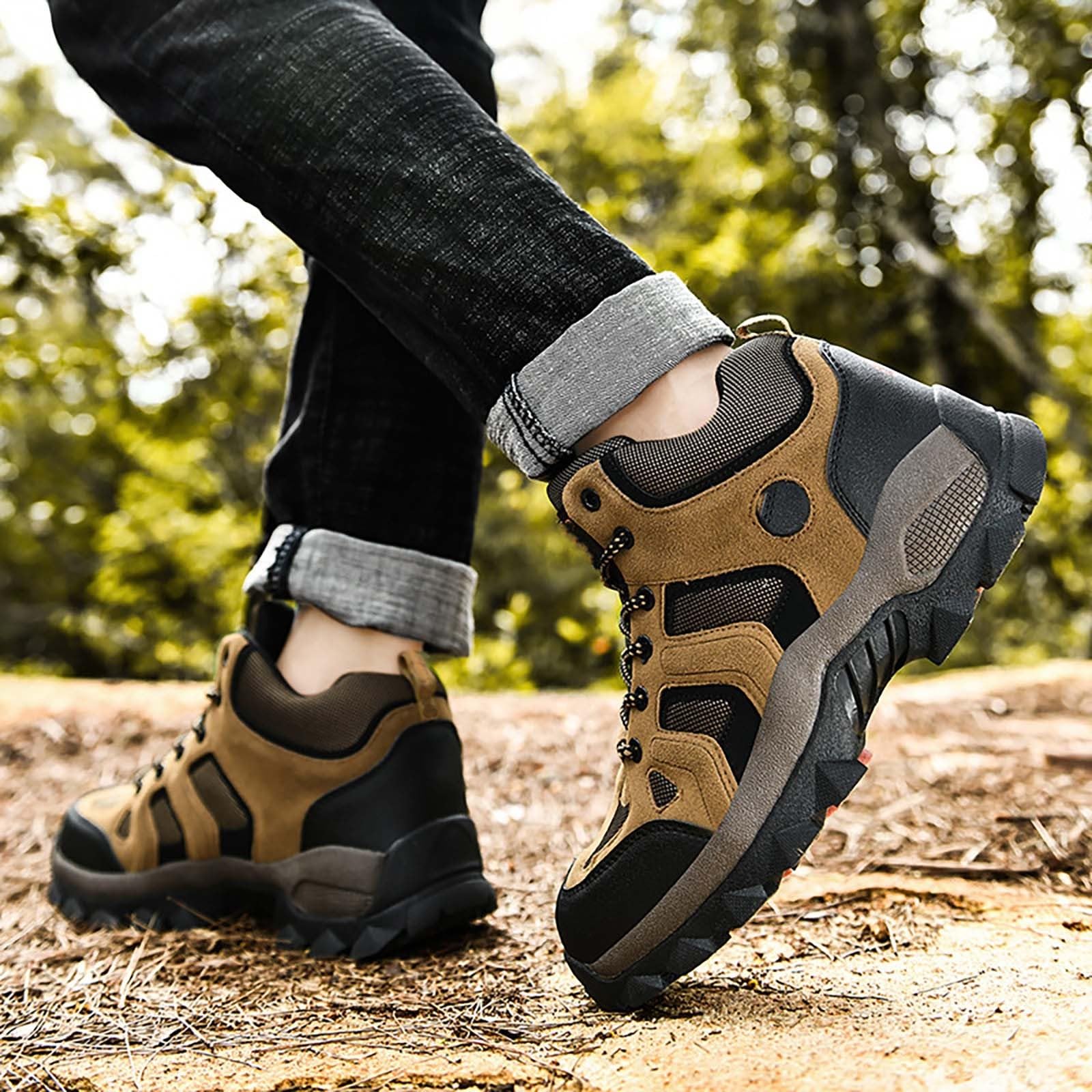 Zapatos de senderismo transpirables de malla de verano para hombre, zapatos de senderismo cómodos, zapatos de viaje al aire libre, zapatos deportivos informales, antideslizantes, zapatos de