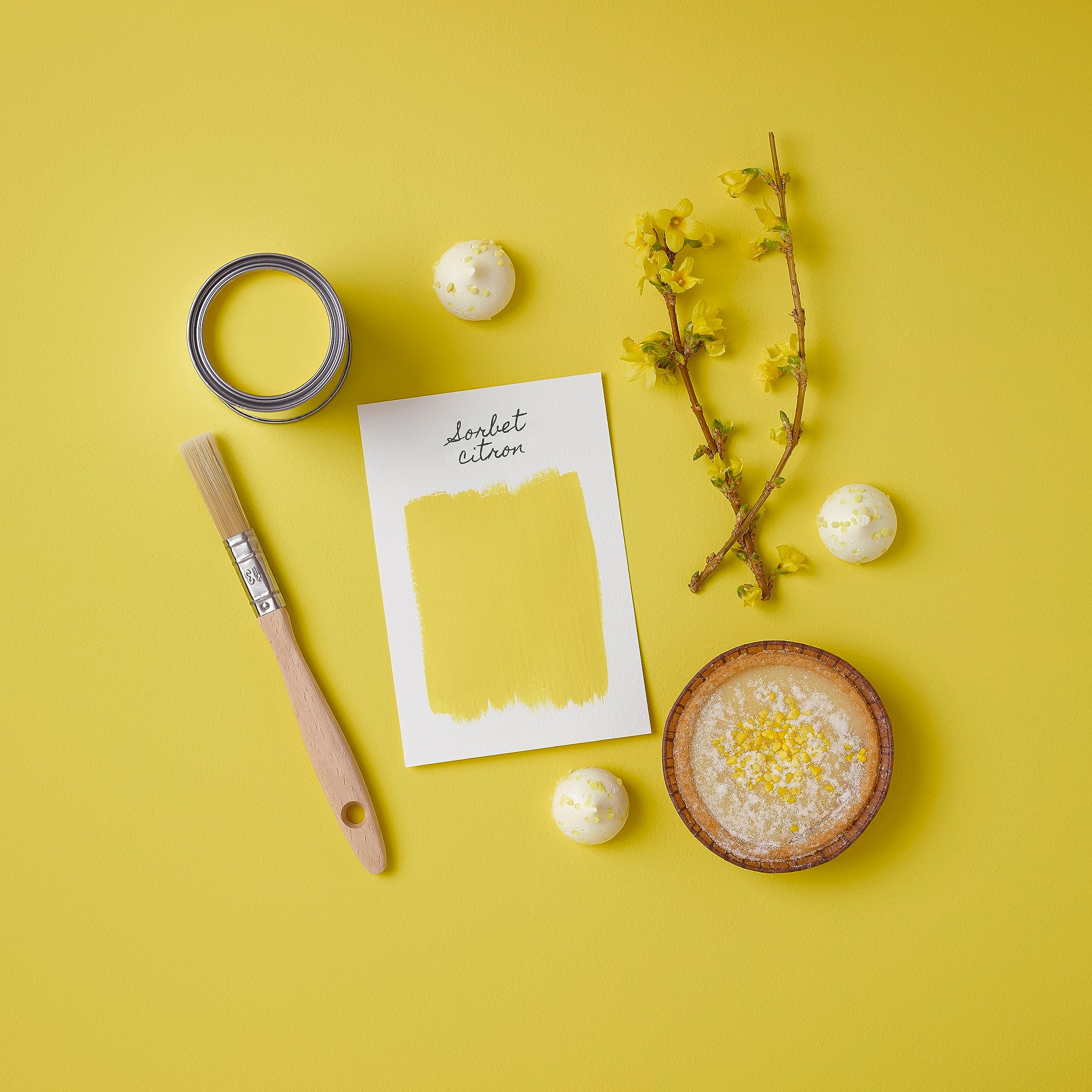 Rust-Oleum Peinture Jaune Résistante à l'eau pour Carrelage de Salle de Bain, Finition Satinée - Sorbet Citron 750ml
