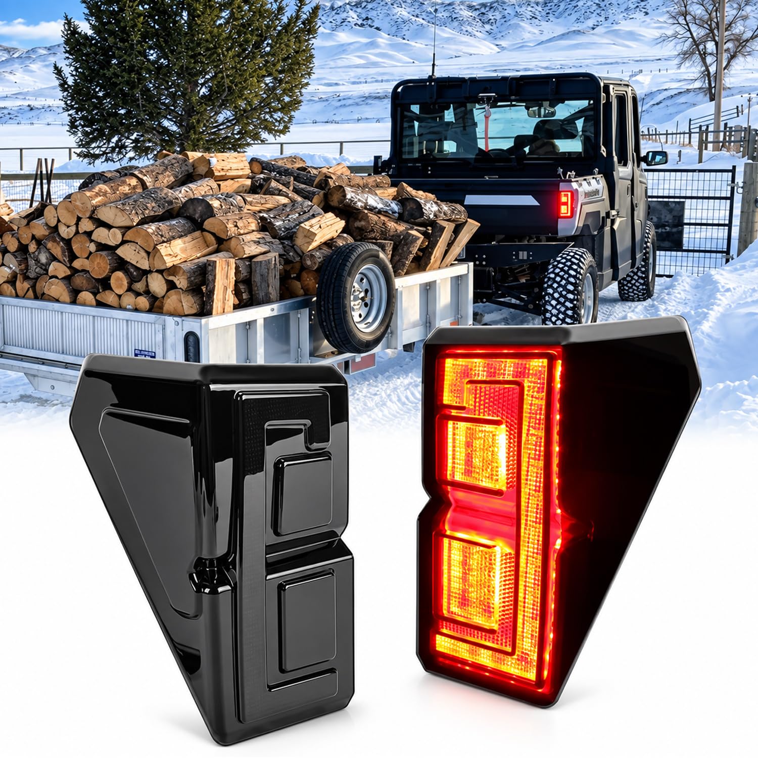 SUNPIE Tail Light Assembly for Polaris Ranger 1000 2018-2026