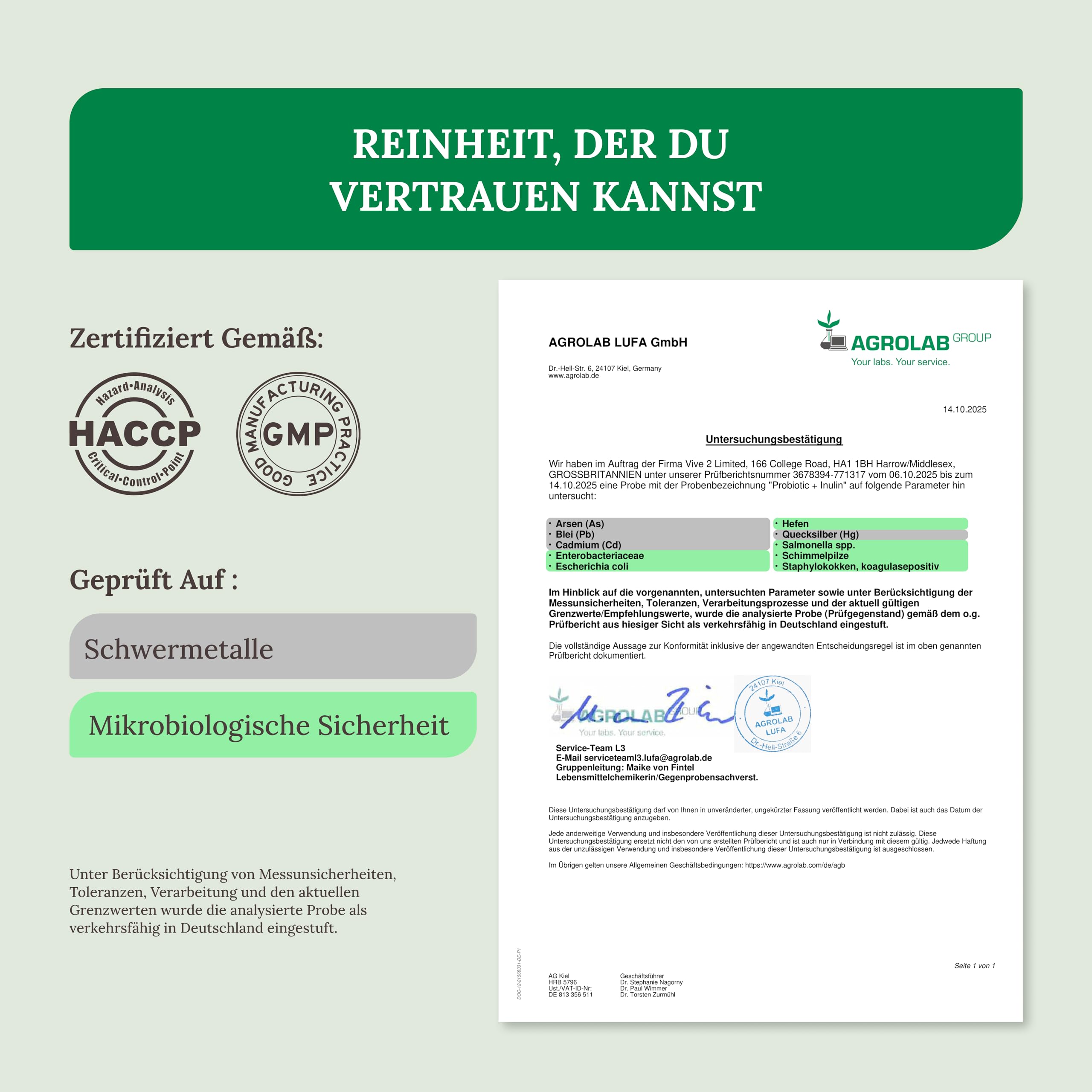 Probioc Kulturen Komplex - 25 Bakterienstämme + Inulin - 300 Mrd. KBE/g - 180 hochdosierte & magensaftresistente Kapseln - mit Lactobacillus & Bifidobakterien - Raibu