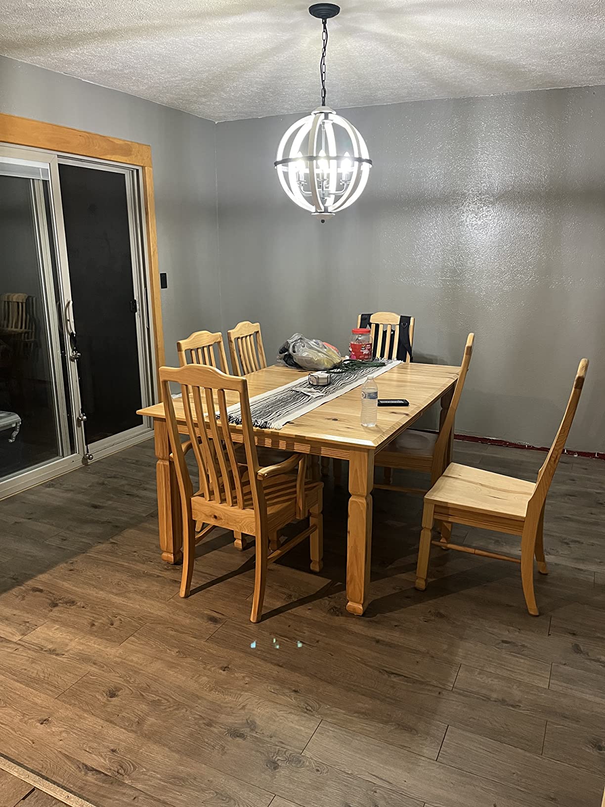 20/mo Finance PAUFUL Farmhouse Chandelier Light Fixtures，4Light Dining Room Light Fixtures