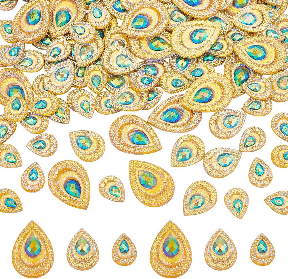 Amazon.com: AHANDMAKER 120Pcs Drop Shaped Beads, Teardrop Rhinestones ...
