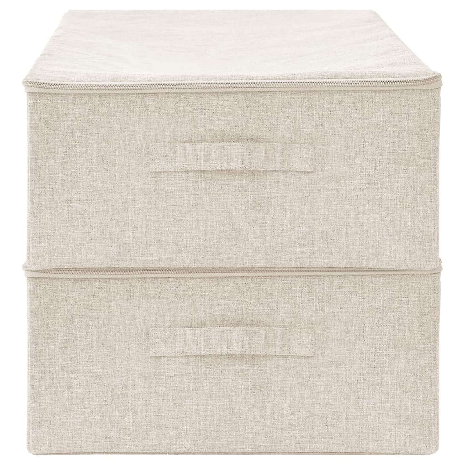ZEYUAN Aufbewahrungsboxen 2 STK Spielzeugkiste, Aufbewahrungskiste, Kleideraufbewahrung, Kleideraufbewahrung & Organisation, Stoff 70x40x18 cm Creme