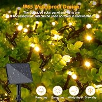 Dalugo 22m 200 LED meleg fehér szolár fényfüzér kültéri dekorációhoz 2