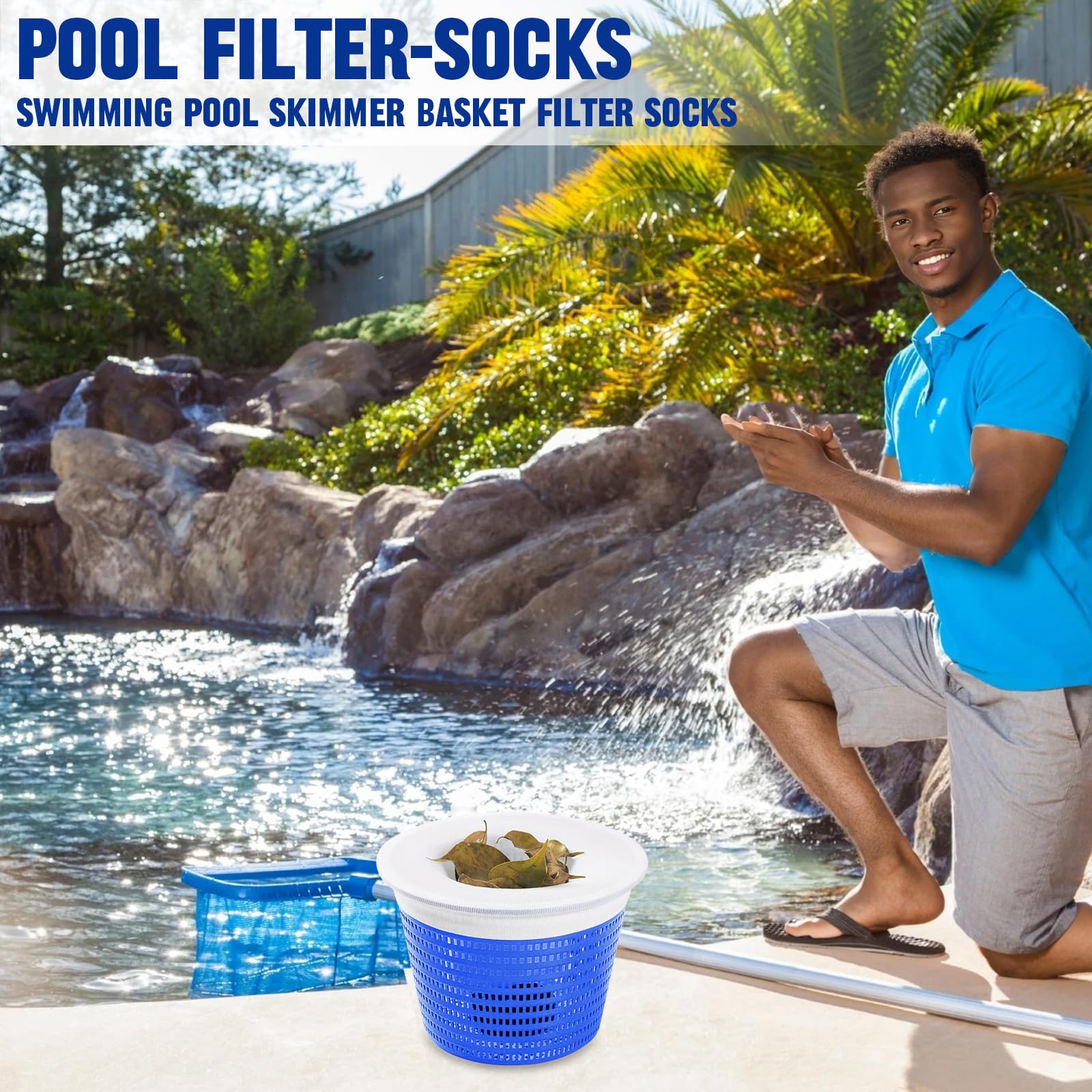 22 Pool Skimmer Socken - Wiederverwendbare Filtersocken Für Schwimmbad