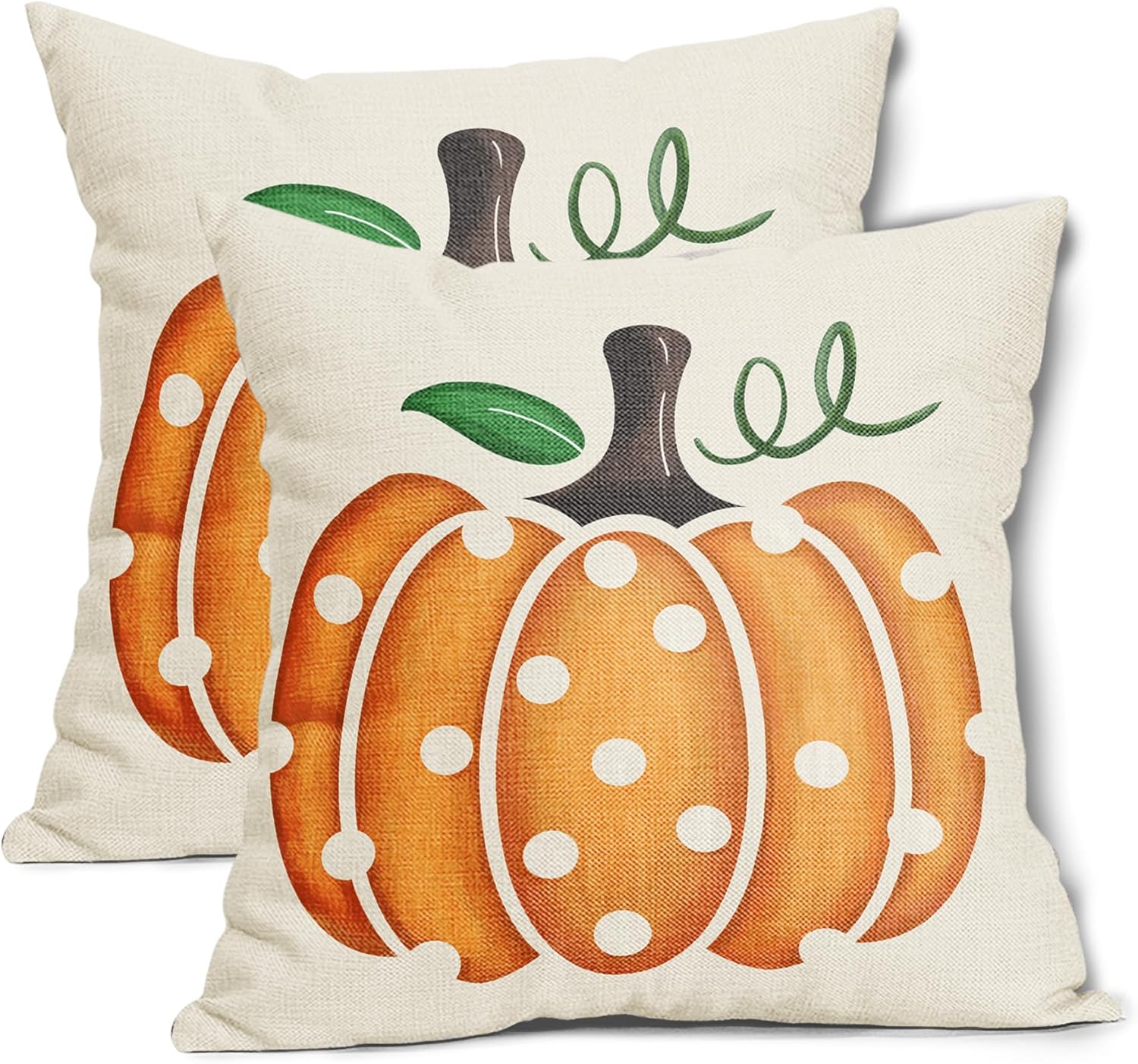 aportt Fall Pillow Covers 16X16 Inch Set of 2 Polka Dots