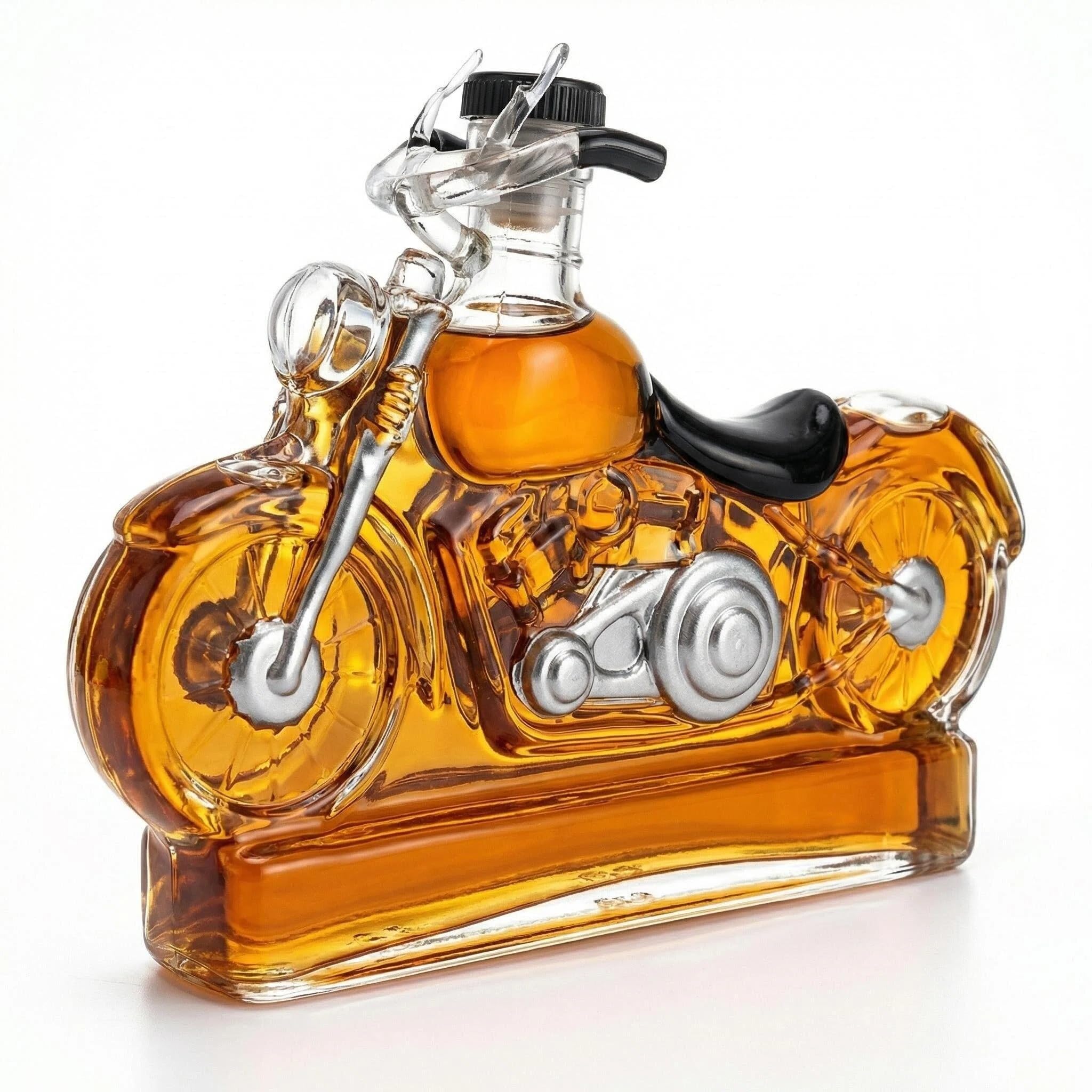 Carafe à whisky d'exception en verre soufflé, design camion 3D unique