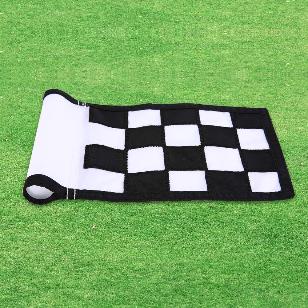 Flaga golfowa, zielone flagi golfowe, solidny nylon i trening w kratkę golf stawianie zielonych flag, do wewnątrz na zewnątrz podwórko ogród przenośne flagi golfowe, 22 cm x 15 cm