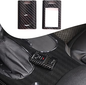 Car Key Cover ABS Keychain case Cover Compatible with Chevrolet Corvette C6 Z06 ZR1 2005-2013, Keychain Remote Control housing for car Key Protection Carbon Fiber Grain