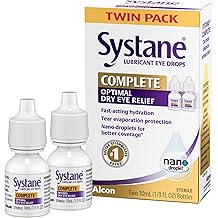 Systane Complete Lubricant Eye Drops, 0.34 Fl Oz, Twin Pack (Pack of 2)