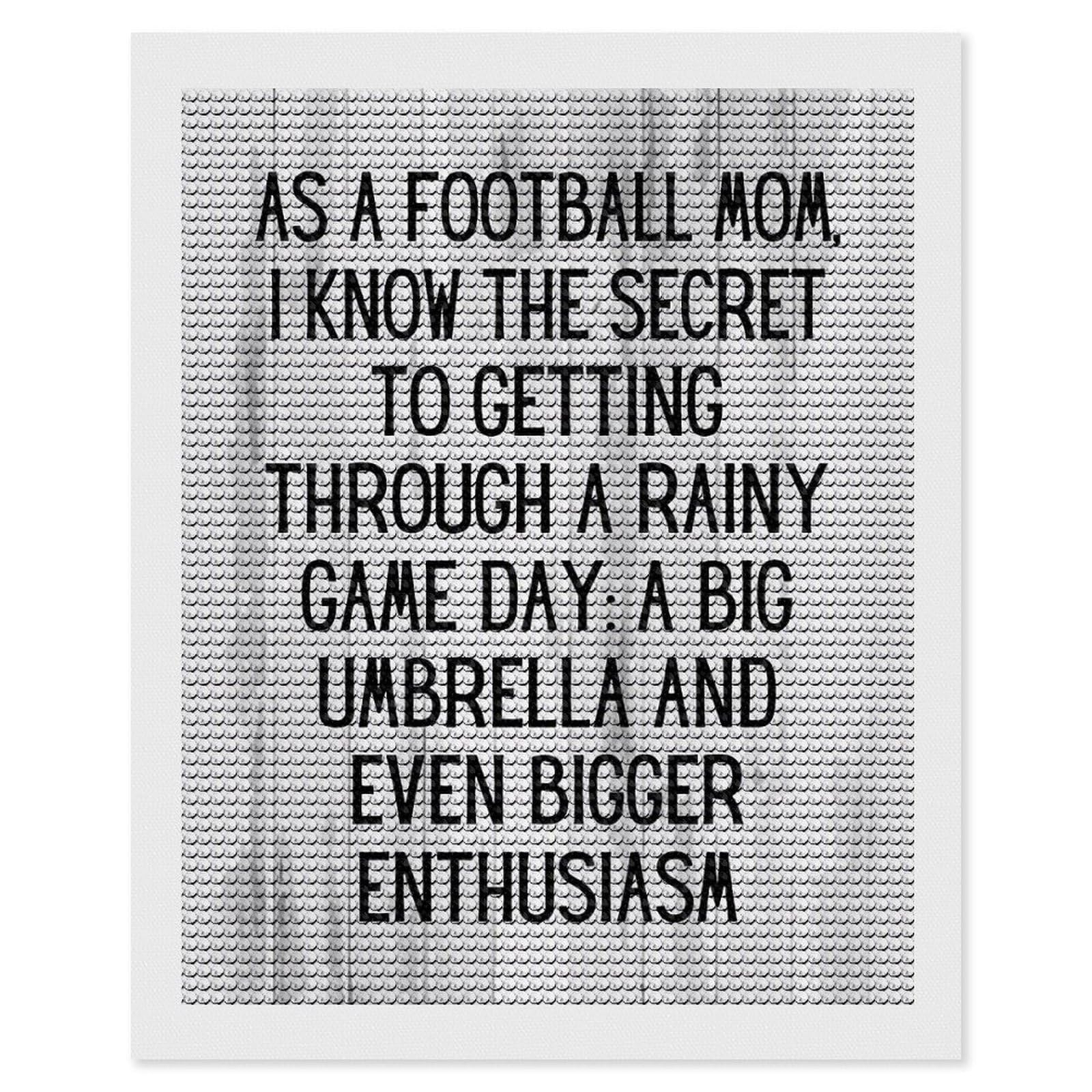 Junmoney As A Football Mom Round Drill Diamond Painting 16"x20", for Adults, Creative Leisure Activity, Office Decor, Holiday Gift Idea
