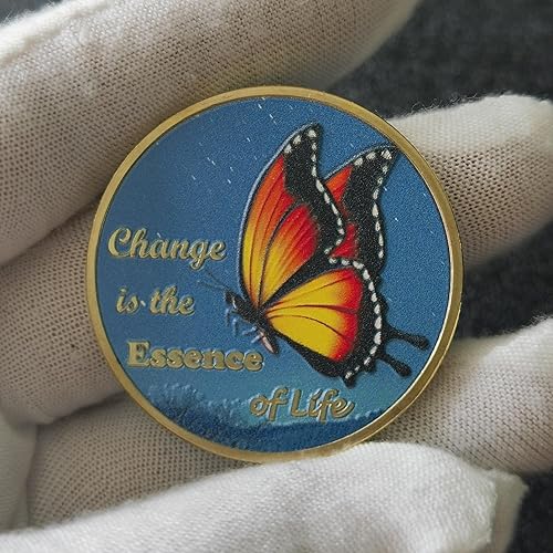 Miniatura 3 de Chip de sobriedad de mariposa AA NA Medallion Change es la esencia de la moneda de recuperación de la vida para mujeres y hombres recuperación de