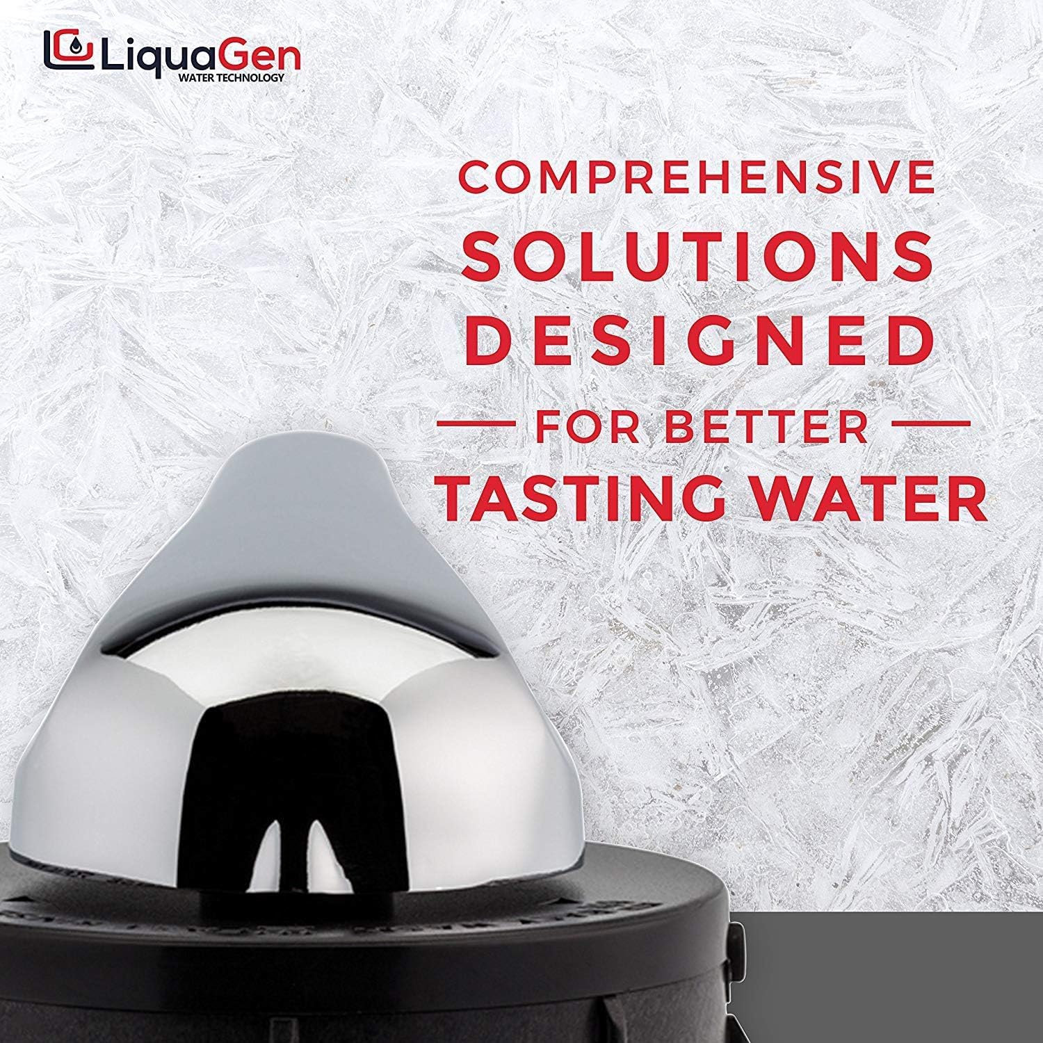 LiquaGen Whole House Control Valve - Manual Water Filter Valve- Rinse/BackWash/Filter Setting | 2.5" Base (3/4")