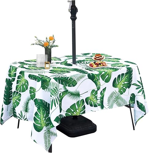 SquarePie Mantel rectangular para exteriores con cremallera y paraguas, impermeable, a prueba de derrames, para camping, picnic, patio, jardín, 60 x