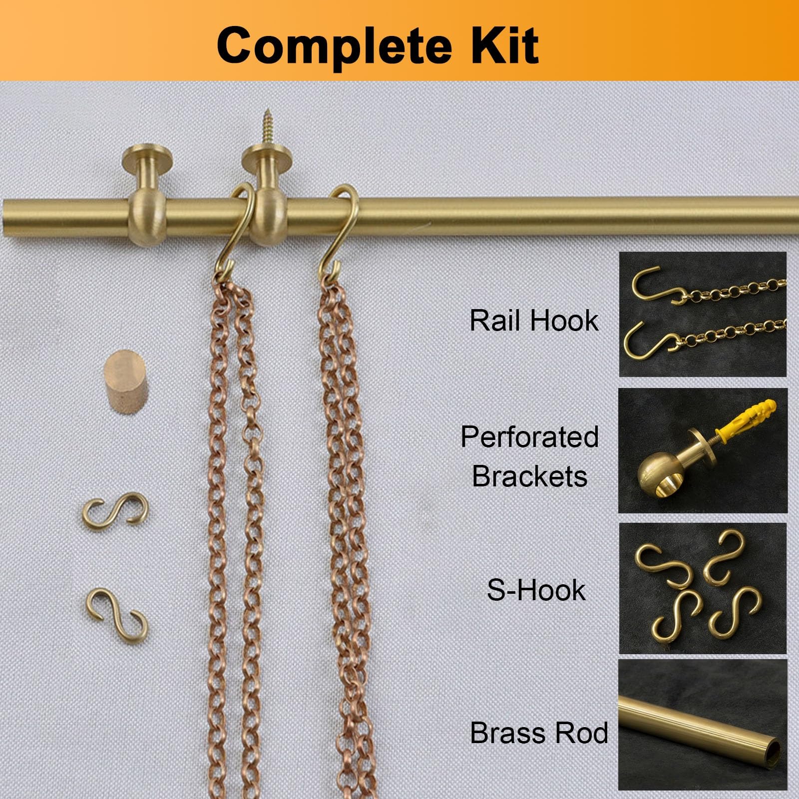 Kit de barra resistente para colgar cuadros, gancho ajustable para riel de galería, sistema de ganchos de pared para obras de arte comercial, barra de 43.3 pulgadas