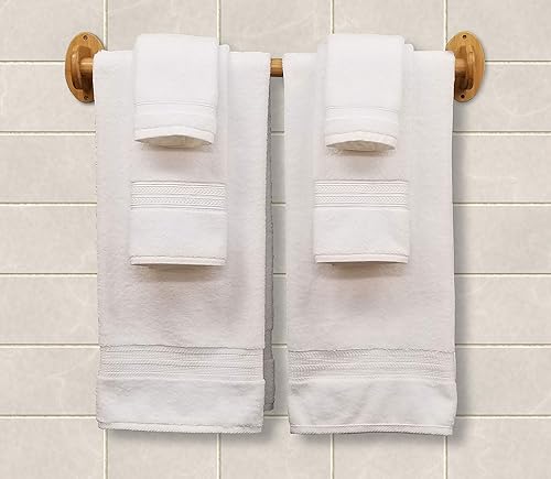 Miniatura 3 de Toallero de madera de bambú  Soporte de secado para esterilla de yoga de montaje en pared  Baño Cocina Estudio Spa Ducha Gimnasio Equipo de Piscina