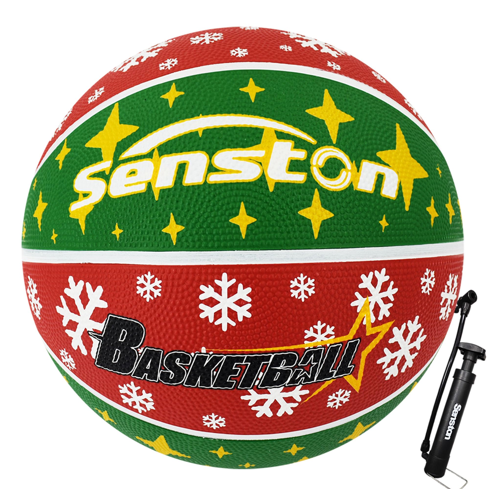 Senston Basketball Size 5 with Pump,Christmas Basket Ball Game Training ball — image 1