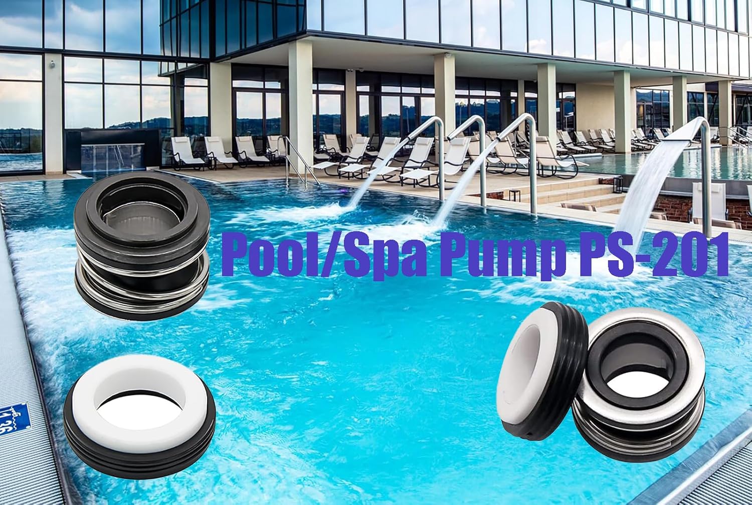 bizhala PS-201 3/4" Shaft Seal Replacement for Hayward Swimming Pool/Spa Pump PS-201 SPX1600Z2 AS201 (2/Pack) image 3 of 4 B0D451ZHPT
