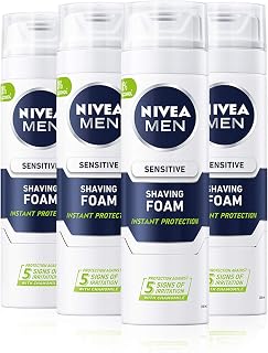 NIVEA Men Shave Foam Sensitive 200 ml x 4
