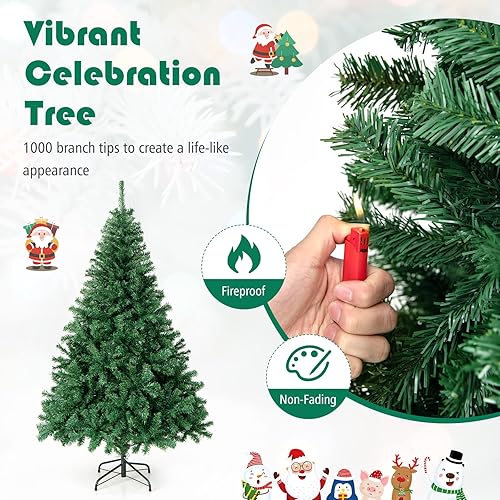Miniatura 3 de BestComfort Árbol de Navidad artificial de 6 pies, 7.5 pies9 pies, árbol completo de abeto con bisagras sin luz con 100013462132 puntas de rama y