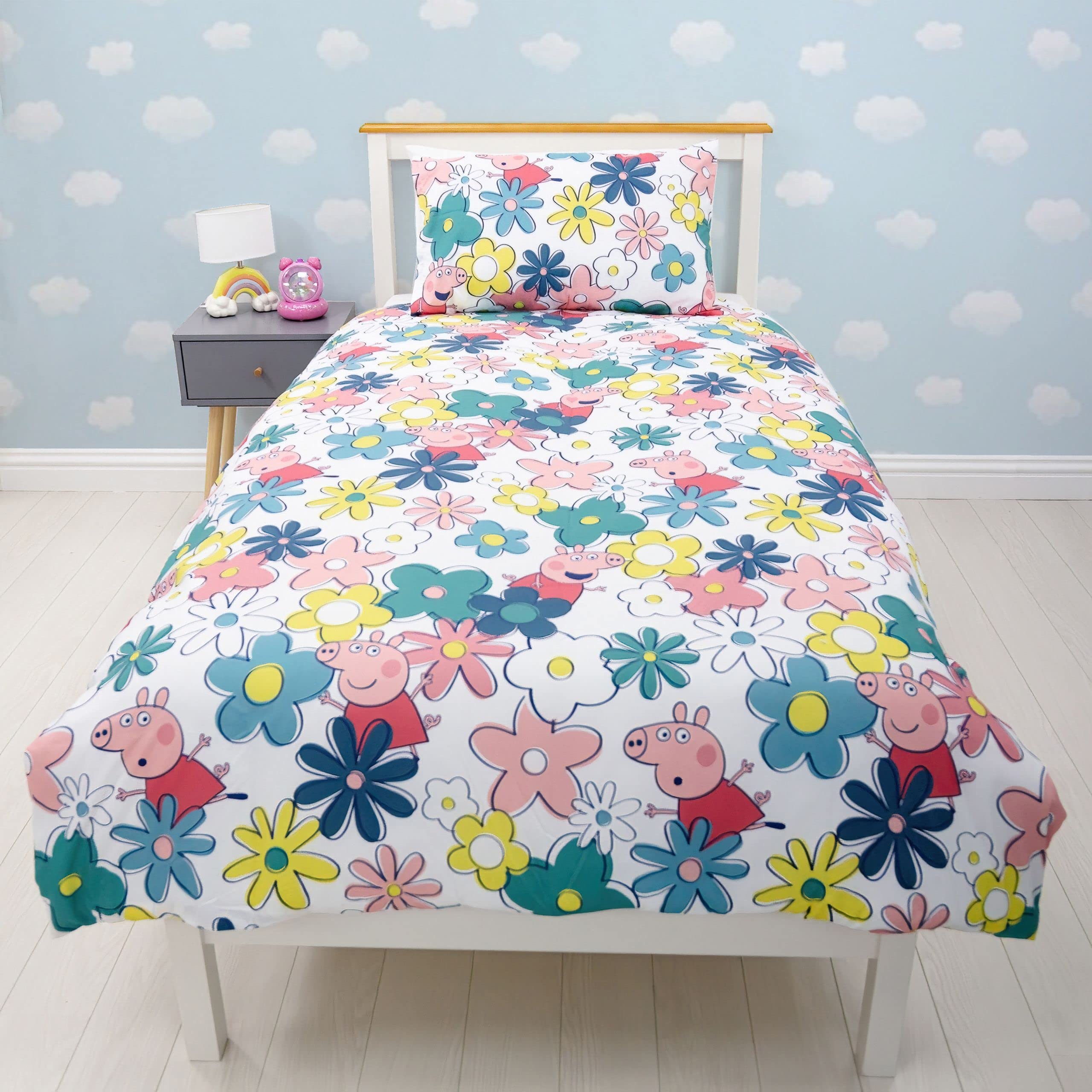 Set Copripiumino Peppa Pig Character World - Singolo, Rosa, Reversibile, Con Federa, 100% Poliestere - Foto 4